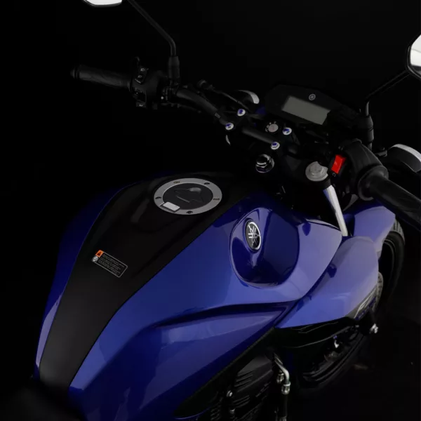 FZ250-azul-tanque-tablero-manubrio-motocicleta-moto